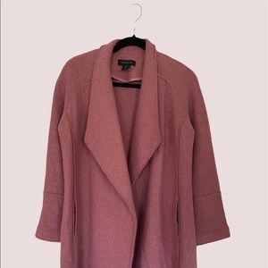 Tahari cocoon open wool coat
